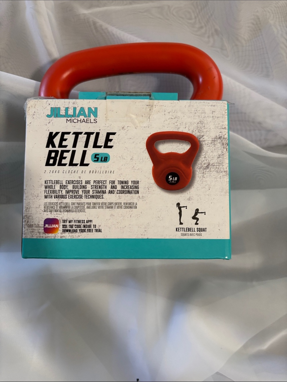 Jillian Michaels Red 5 lb Kettlebell